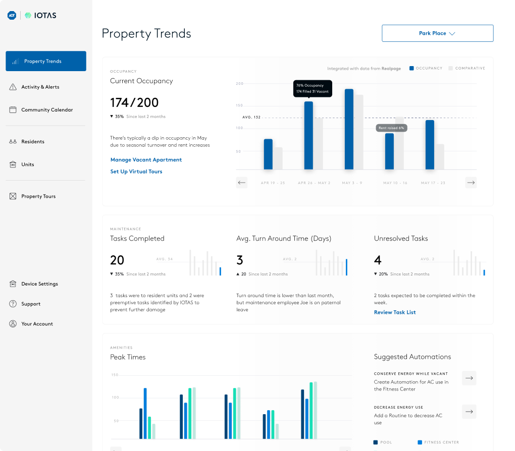 ADT desktop and mobile experience