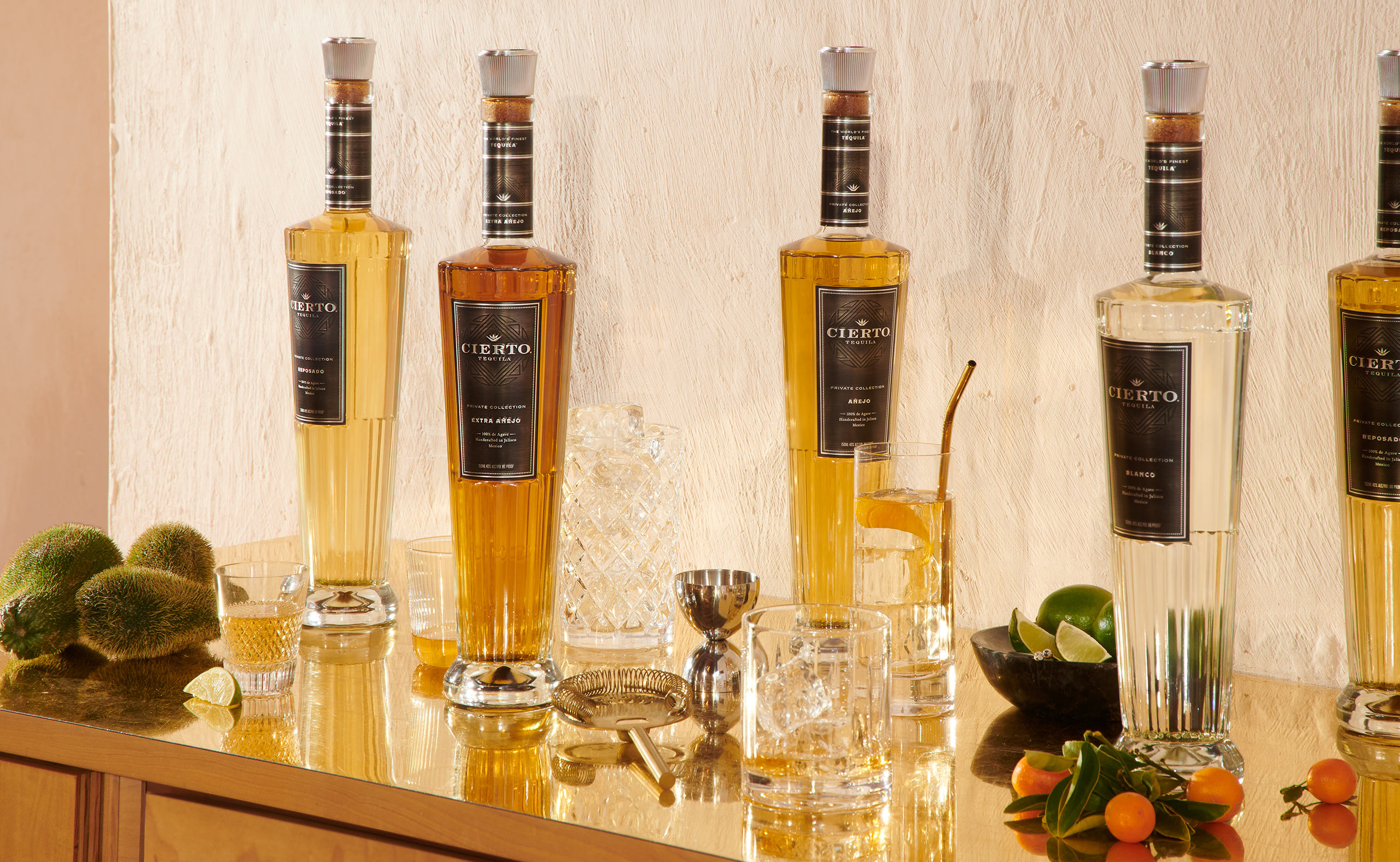 Cierto Tequila bottles